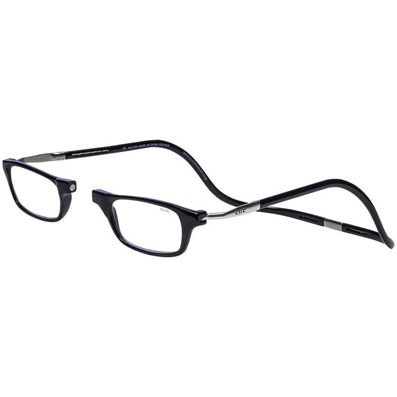 Clic Magnetic Reading Glasses for Men or Women Computer Readers Original Expandable MXL Black 200 Magnification