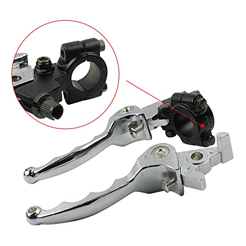 FLYPIG Folding Aluminum Clutch Brake Lever for 22mm 7/8 inch Handlebar Fit for 50cc 70cc 90cc 110cc 125cc 140cc TTR 125cc SSR Xmotos Apollo 125 Pit Dirt Bike（Chrome） - Image 5