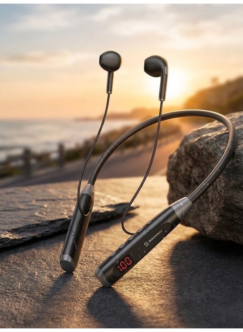 Wireless Bluetooth Sports Neckband Headphones – Long Battery Life – High-Definition Sound – Sweat-Resistant – Suitable for Running and Exercise - Image 1