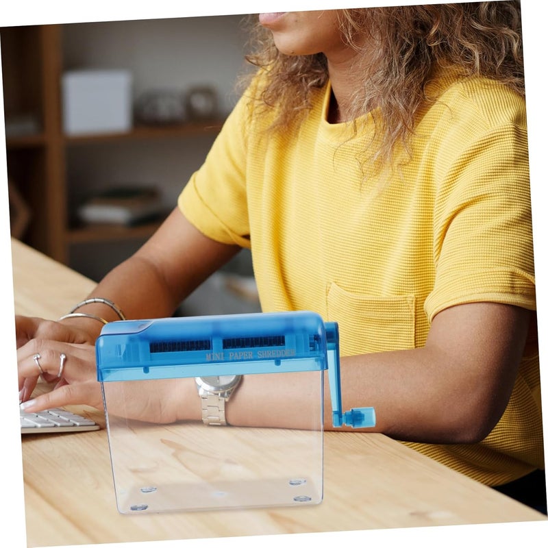 Office Paper Shredder Manual Mini Shredder Home Use Paper Cutter for Documents Privacy Protection - Image 3