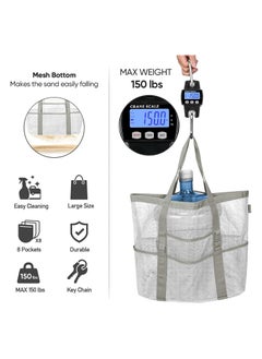 Swift Large Mesh Beach Bag Beach Tote Bag Summer Holiday Bag Mesh Swimming Bag Pool Bag Weekend Bag Shopping Tote Bag  - Image 3