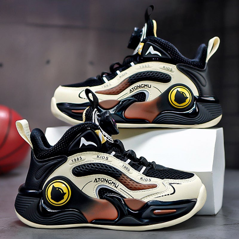 Chinese Joint Name Boys Sneaker Boys Fleece-Lined Cotton Shoes Big Children'S Shoes Basketball Shoes - Image 3