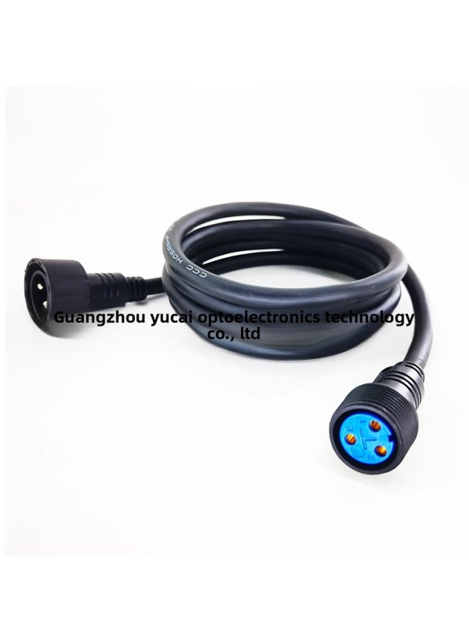 Outdoor Waterproof Stage Light Power Extension Cord Three-core 2.5 Square Waterproof Power Cord Pure Copper Rubber Antifreeze Line-Color:2.5 Square 3 Meters Long