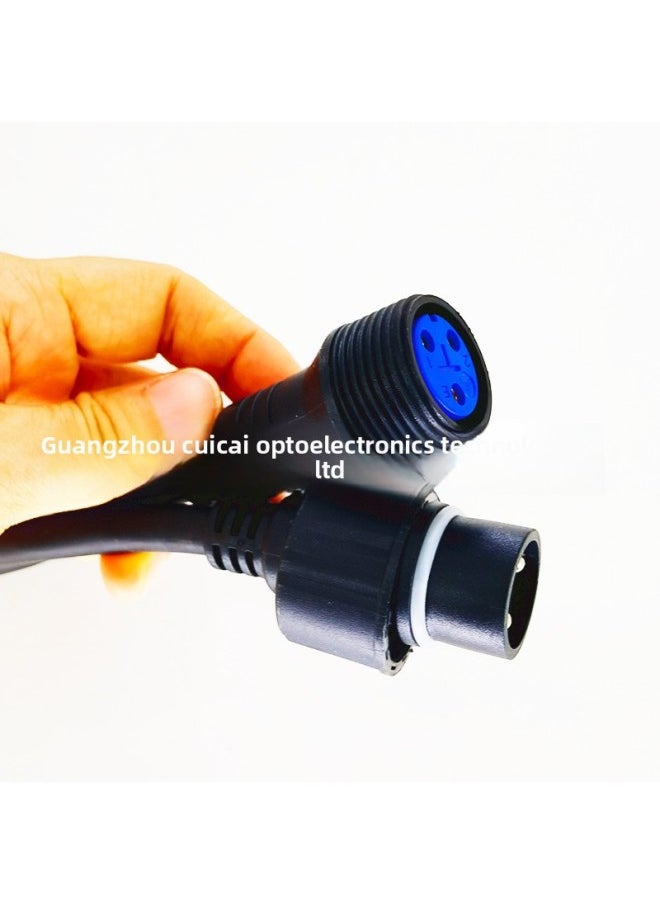Outdoor Waterproof Stage Light Power Extension Cord Three-core 2.5 Square Waterproof Power Cord Pure Copper Rubber Antifreeze Line-Color:2.5 Square 3 Meters Long