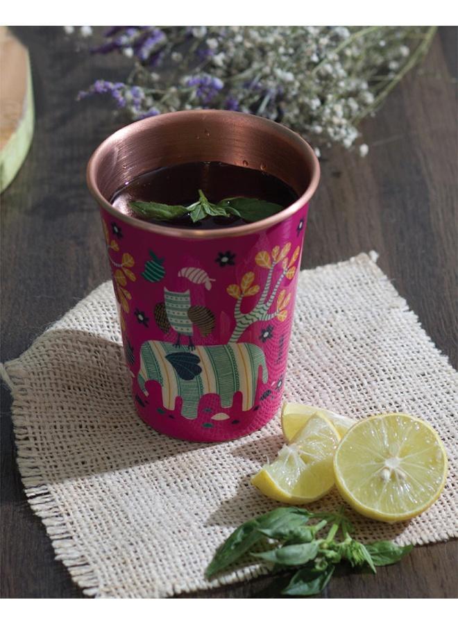 Chumbak Boho Cycle Copper Tumbler, 275ml - Image 1