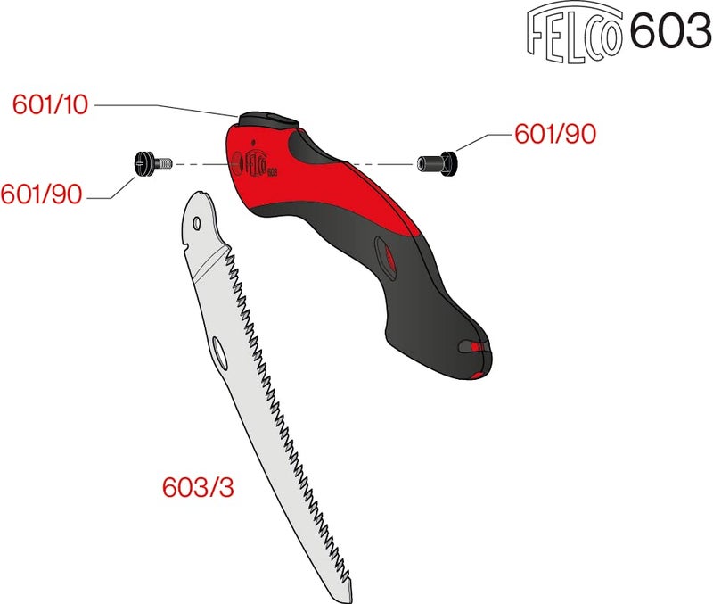 FELCO 603 Folding Pruning Saw – Curved Pull-Stroke Saw for Tree Trimming & Elevated Cut | Tree Branch Cutter | Folding Handsaw with Chrome-Plated 8" Blade, Non-Slip Handle, Blade Lock, Swiss Precision - Image 2
