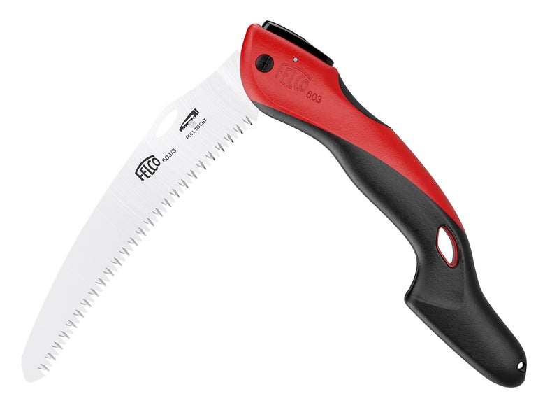 FELCO 603 Folding Pruning Saw – Curved Pull-Stroke Saw for Tree Trimming & Elevated Cut | Tree Branch Cutter | Folding Handsaw with Chrome-Plated 8" Blade, Non-Slip Handle, Blade Lock, Swiss Precision - Image 5