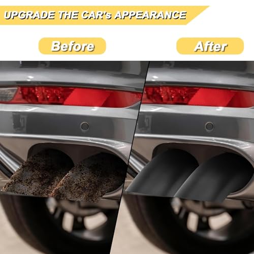 Vurkcy 3.5 inch Inlet Curved Exhaust Tip, 3.5" Outlet 12" Overall Length Stainless Steel Turn Down Exhaust Tail Pipe, Bolt-On, Sleek Angle Cut, Polished Tailpipe, Black - Image 5
