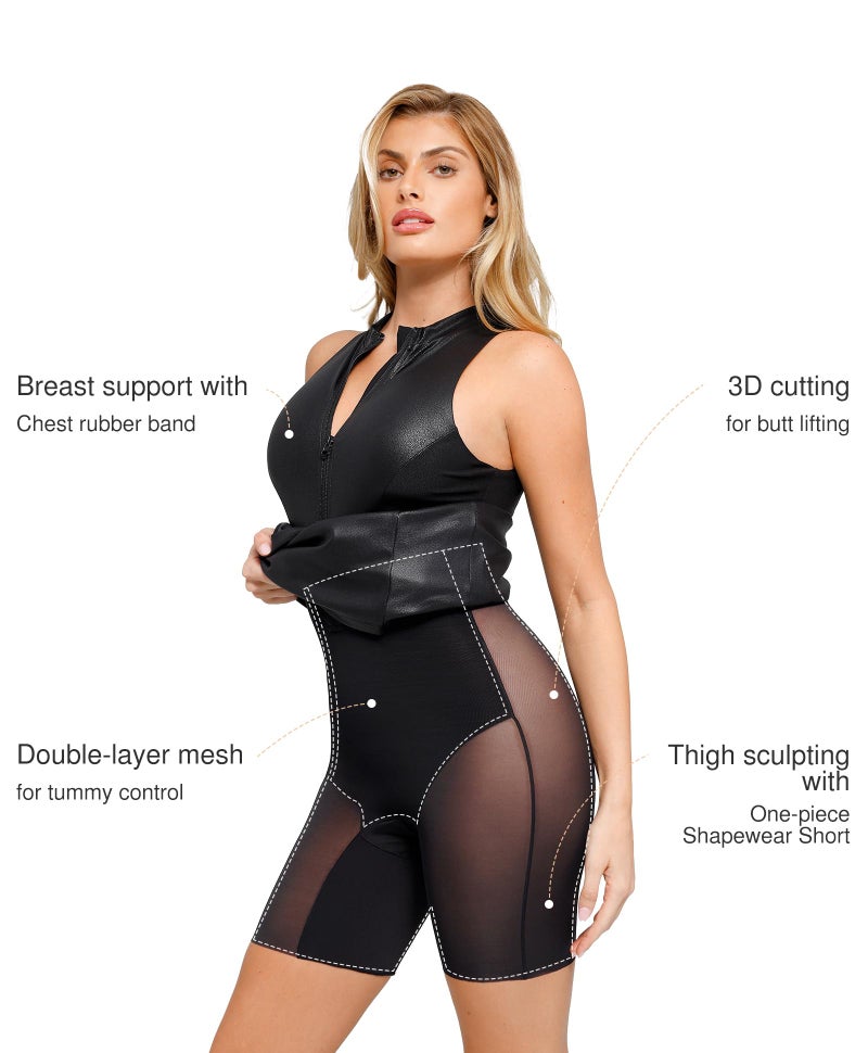 Popilush Faux Leather Dress for Women - Midi V Neck Dresses Shapewear Body con Dress Women - Date Night Outfit Black - Image 4