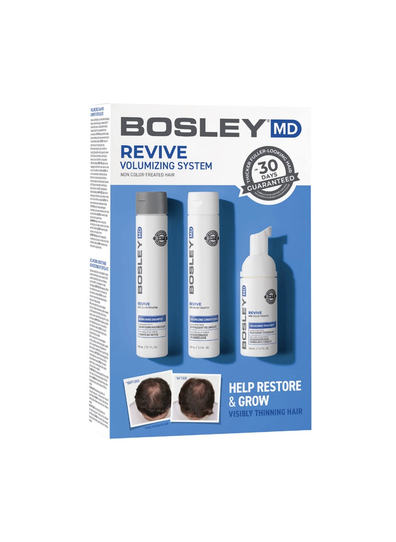 BOSLEYMD BosleyMD BosRevive KIT for Visible Hair Thinning (Non Color-Treated), Starter Size (30 Days) 