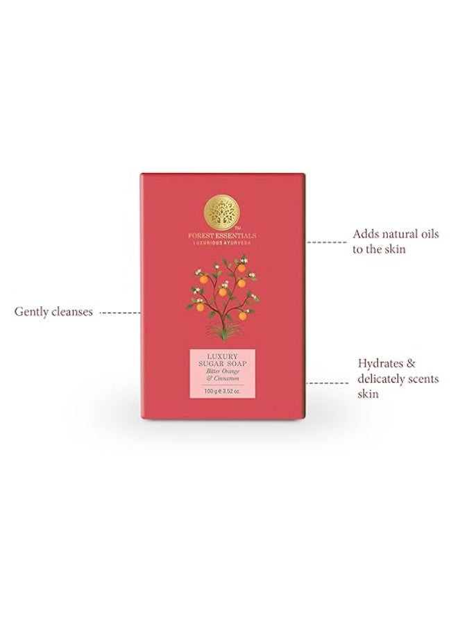 Forest Essentials Bitter Orange & Cinnamon Soap | Ayurvedic Scented Handmade Bath Soap | Gently Cleanses & Softens Skin | With Natural Oils & Raw Cane Sugar - Image 4