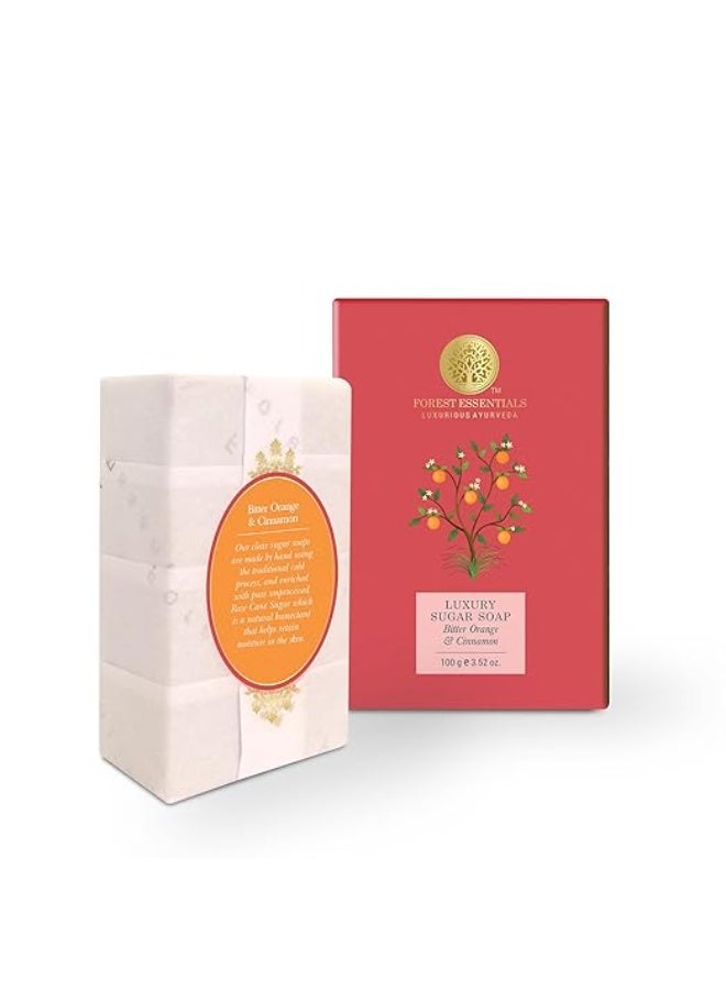 Forest Essentials Bitter Orange & Cinnamon Soap | Ayurvedic Scented Handmade Bath Soap | Gently Cleanses & Softens Skin | With Natural Oils & Raw Cane Sugar - Image 2