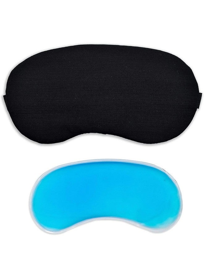 SONEEV MART (PACK OF 2 piece) Eye Mask For Sleeping Men Women With Cooling Gel For Night Deep Sleep, Dark Circles, Puffy Eye's, Dry Eyes And Eye Fatigue (2 PC BLACK COLOUR) - Image 2