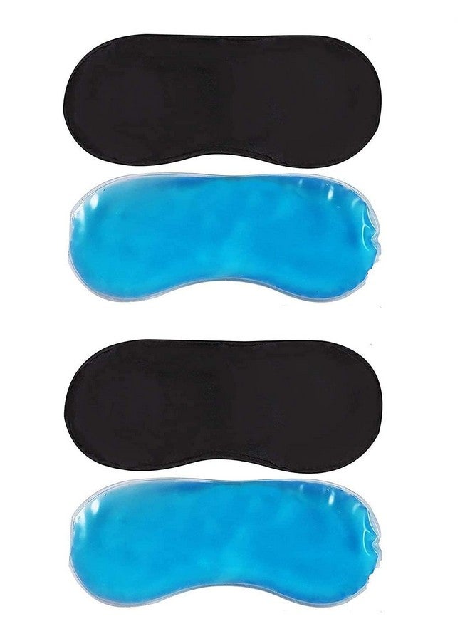 SONEEV MART (PACK OF 2 piece) Eye Mask For Sleeping Men Women With Cooling Gel For Night Deep Sleep, Dark Circles, Puffy Eye's, Dry Eyes And Eye Fatigue (2 PC BLACK COLOUR) - Image 1