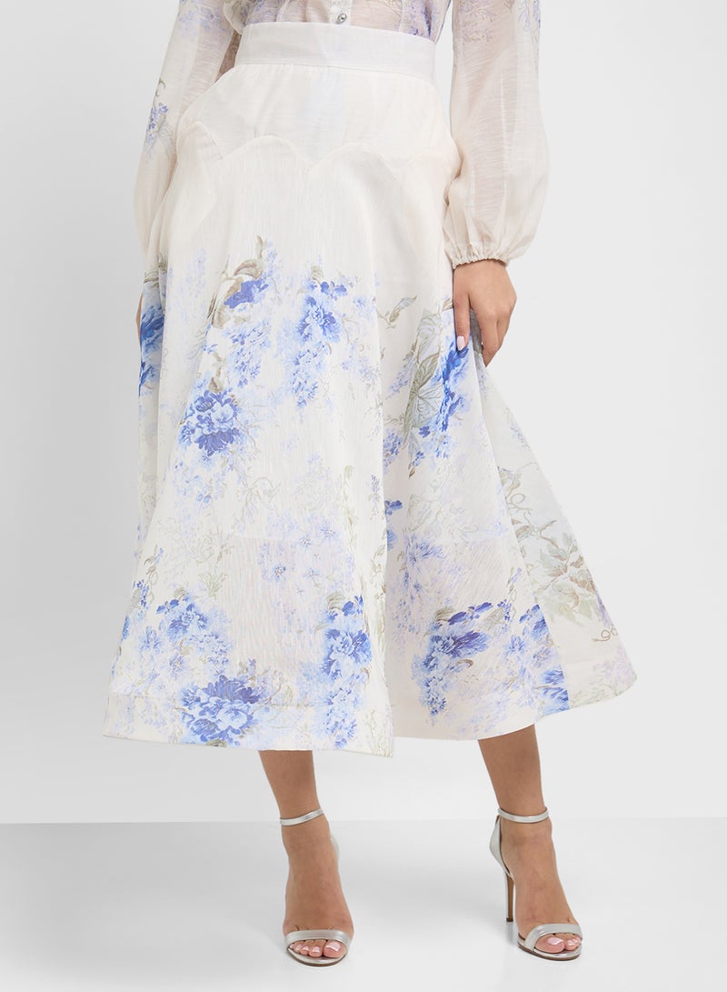 Khizana Floral Print Top & Skirt Set  - Image 4