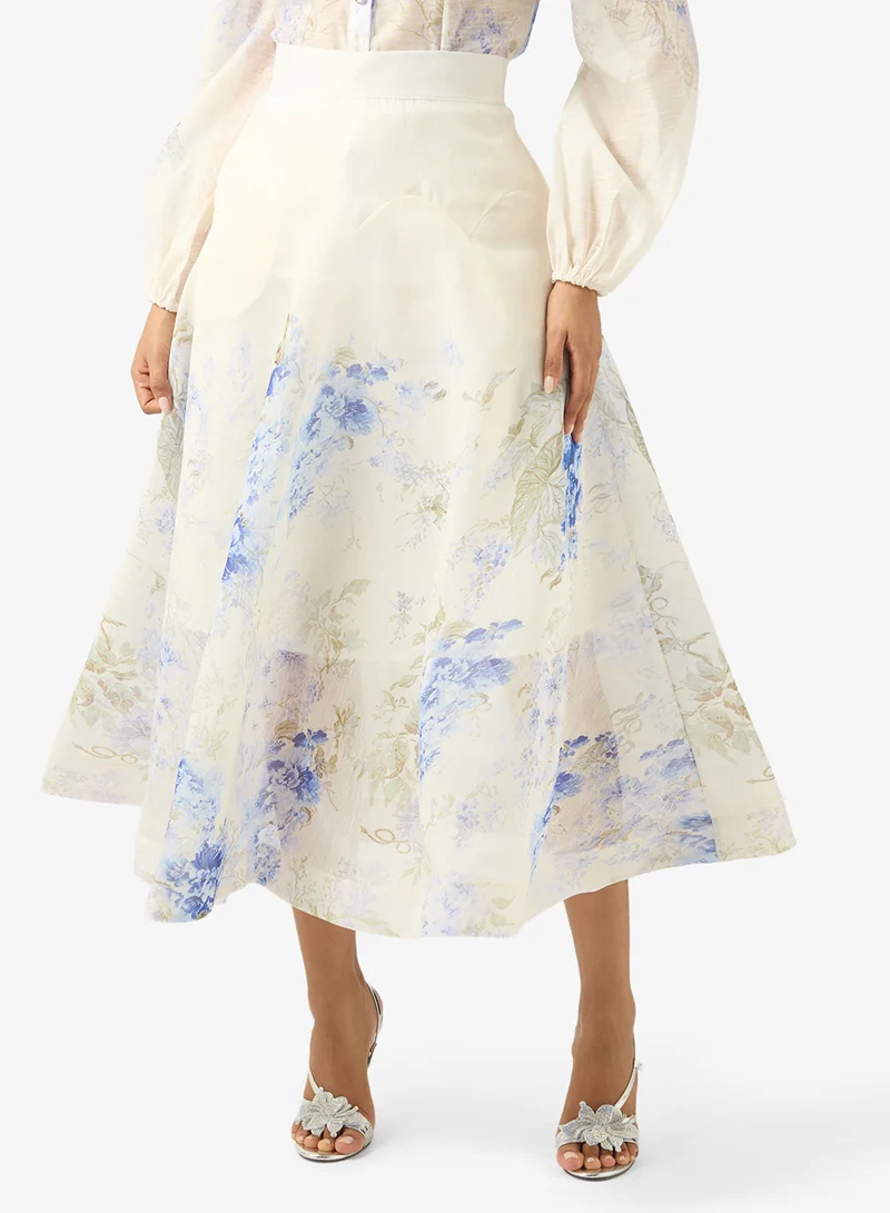 Khizana  Floral Print Top & Skirt Set for Women | Best Price UAE