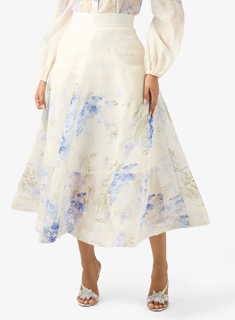 Khizana Floral Print Top & Skirt Set - Image 4