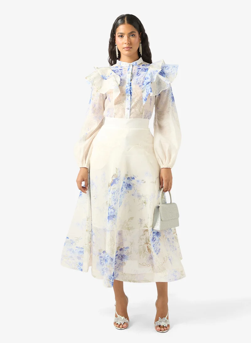 Khizana  Floral Print Top & Skirt Set for Women | Best Price UAE