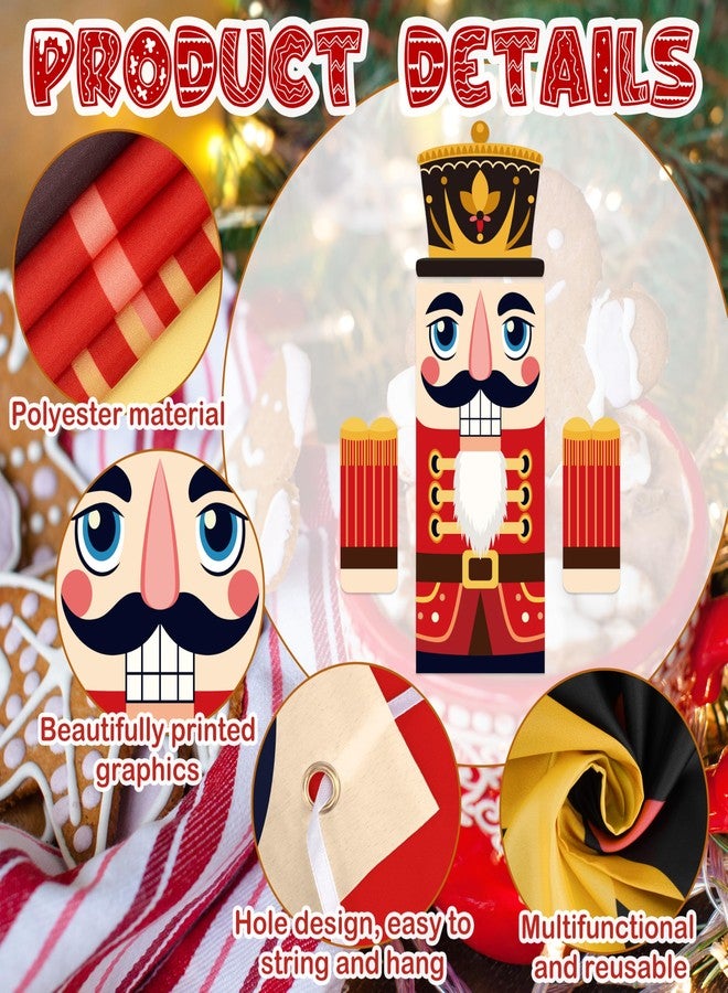 BORAMDO Christmas Nutcracker Door Cover Decorations, Xmas Nutcracker Soldier Outdoor Backdrop Decor Christmas Hanging Banner Porch Sign for Home Classroom Front Door Holiday Party Decorations - Image 3