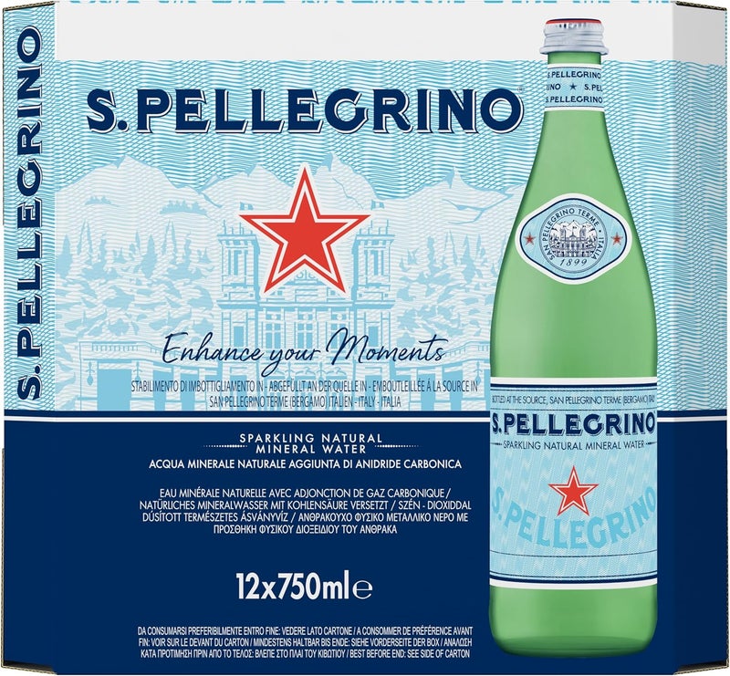 Sanpellegrino مياه معدنية طبيعية فوارة سان بيلجرينو 12x750مل - Image 1