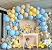 Partycus Blue Yellow Balloon Arch Kit Double Stuffed Light Yellow Pastel Blue White Sand Matte Balloon Garland for Baby Shower Bear Birthday Bridal to Bee Party Decoration - Image 4