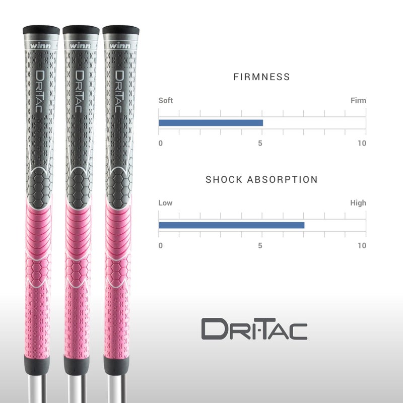 WINN DRI-TAC LADIES Golf Grip - Non-Slip & Cushioned Comfort - Moisture-Wicking & Shock Absorption - AVS Technology - Hand Alignment & Lighter Grip Pressure - Tacky in All Weather - Ideal for Female Golfers - Image 4