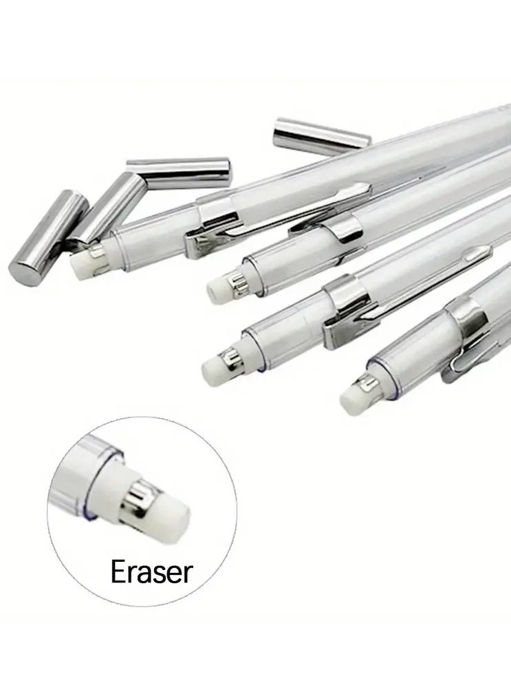Generic 4-Pack Mechanical Pencils 0.5mm with Lead Refills, Art Sketching & Drawing Pens, No Feather, White Stationery Set  - Image 5