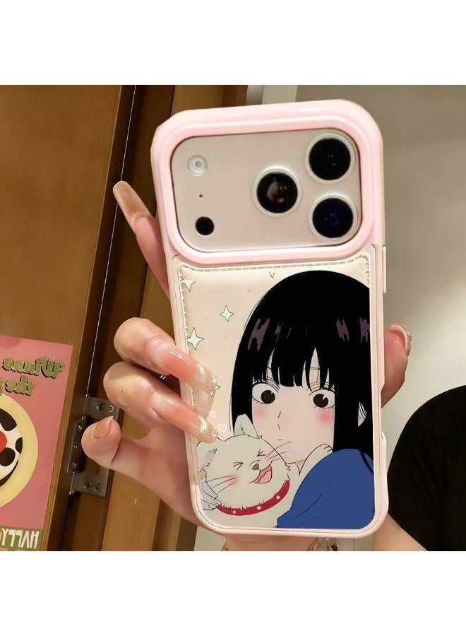 Apple iPhone 17 Pro Max phone case, featuring a pink cartoon illustration of a little girl for added protection