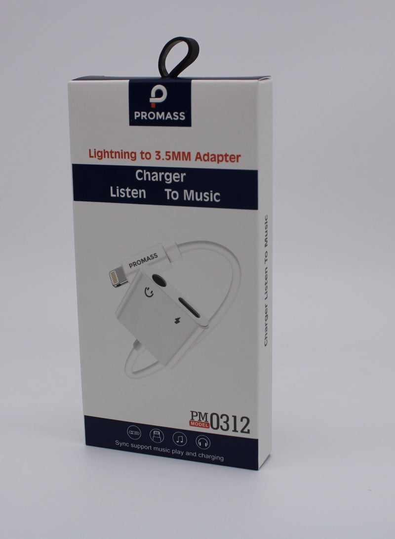 بروماس كابل Lightning إلى 3.5 ملم للصوت والشاحن لاتصال سلس وطاقة متواصلة - Image 2