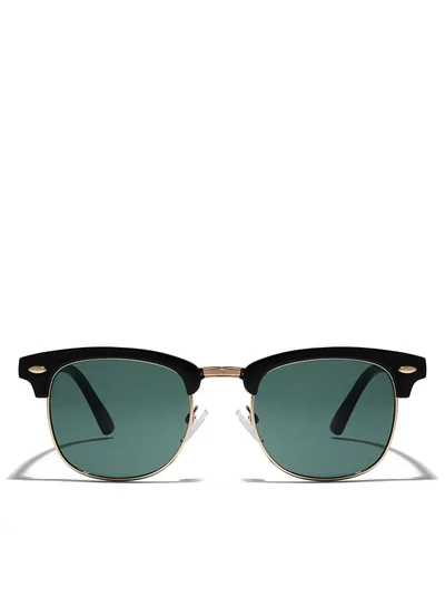 Blackout BlackOut by eyewa Linea Unisex Round Sunglasses, Black/Green