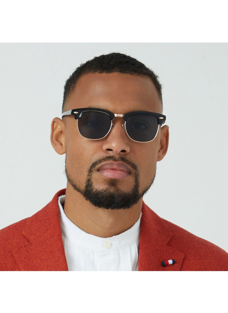 Blackout BlackOut by eyewa Linea Unisex Round Sunglasses, Black/Green  - Image 4