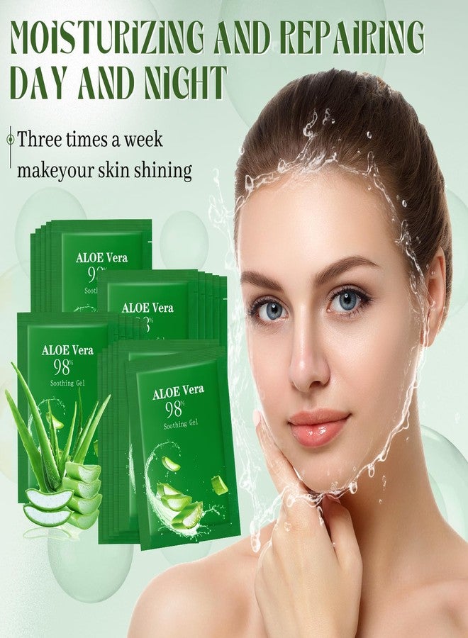 Siifert 100 Pcs Travel Size Aloe Vera Gel 98% Organic After Sun Moisturizer for Face, Body, Soothing Hydrating Lotion Bulk for Winter Vacation, Guests Skin Care Gifts - Image 5