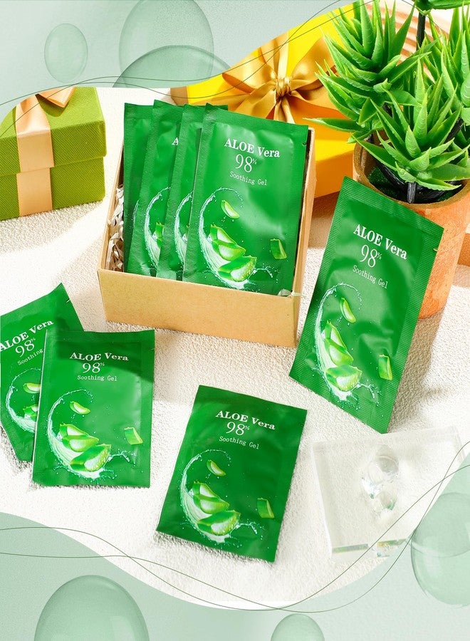 Siifert 100 Pcs Travel Size Aloe Vera Gel 98% Organic After Sun Moisturizer for Face, Body, Soothing Hydrating Lotion Bulk for Winter Vacation, Guests Skin Care Gifts - Image 2