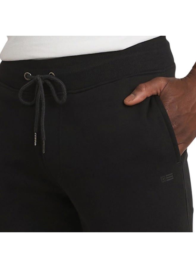 Chaps Men's Everyday Regular Fit Comfortable Fleece Lined Jogger Sweatpants, American Black, L - Image 2