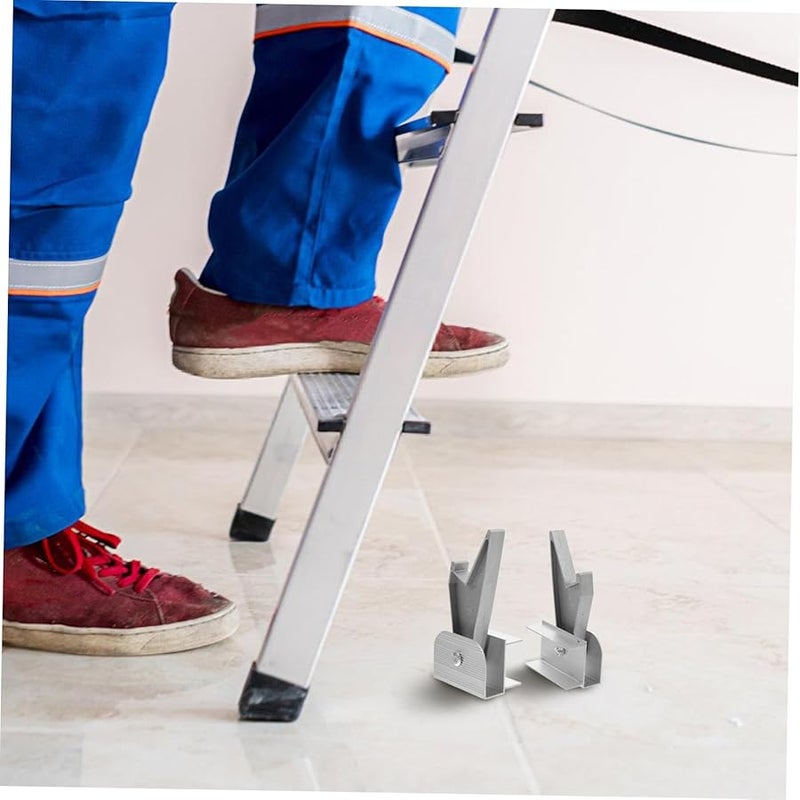 2Pcs Aluminum Alloy Ladder Hook Stabilizer for Telescopic Ladders Easy Installation - Image 5