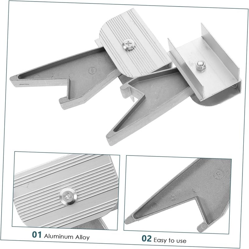 2Pcs Aluminum Alloy Ladder Hook Stabilizer for Telescopic Ladders Easy Installation - Image 4