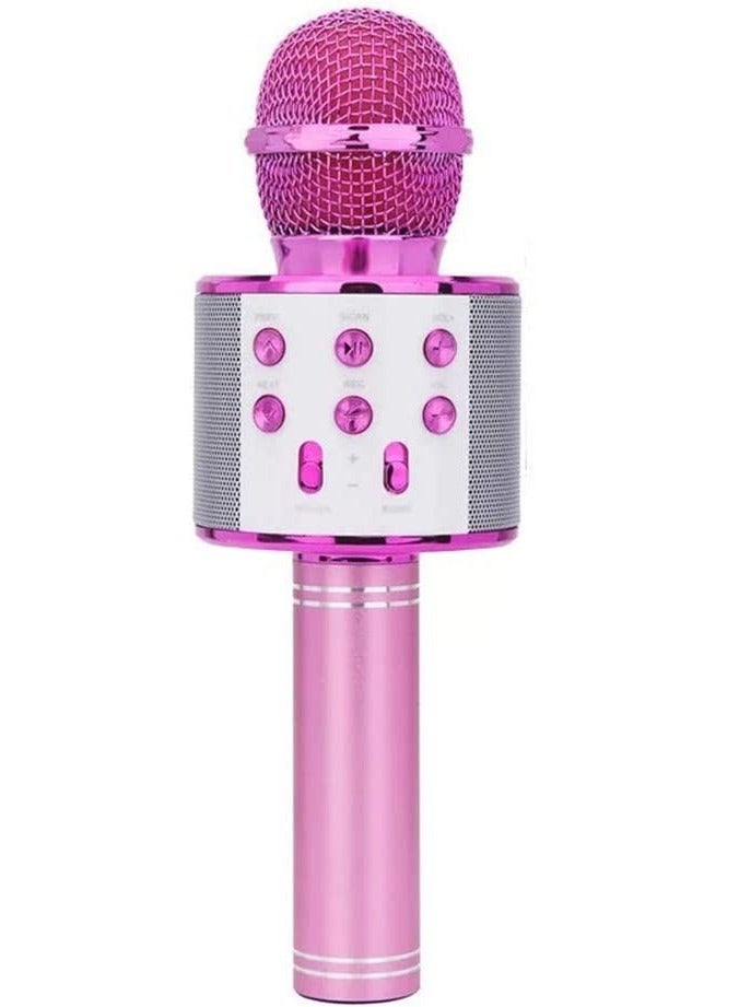ELTRAZONE Kid's Wireless Bluetooth Portable Handheld Karaoke Microphones Toy for Phone Android PC for Home KTV Outdoor Party (Pink) - Image 1