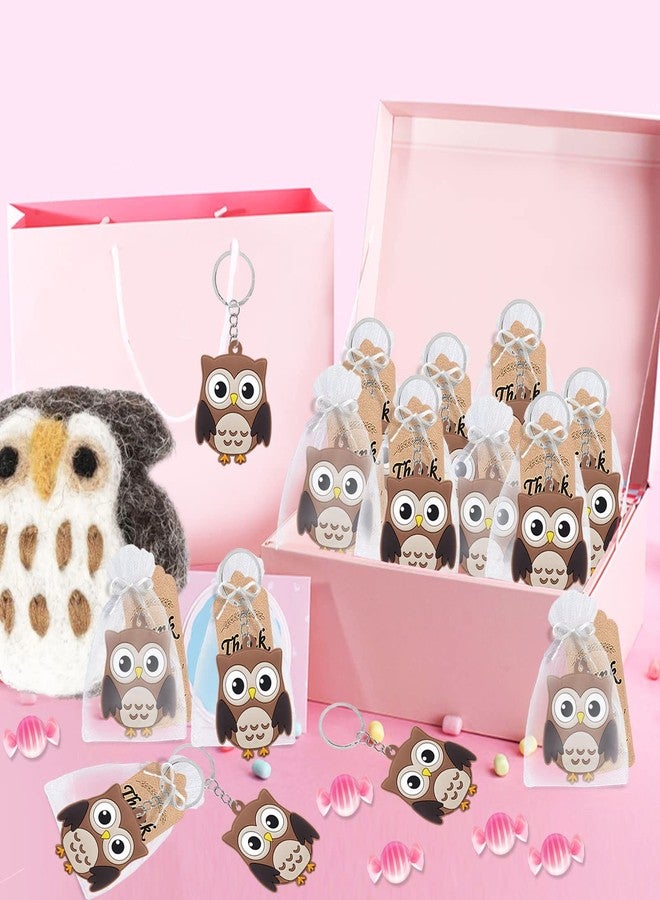 CiciBear 40 Pack Owl Keychains - Forest & Jungle Safari Themed Party Decoration for Guests, Kids Birthday & School Party - Image 4