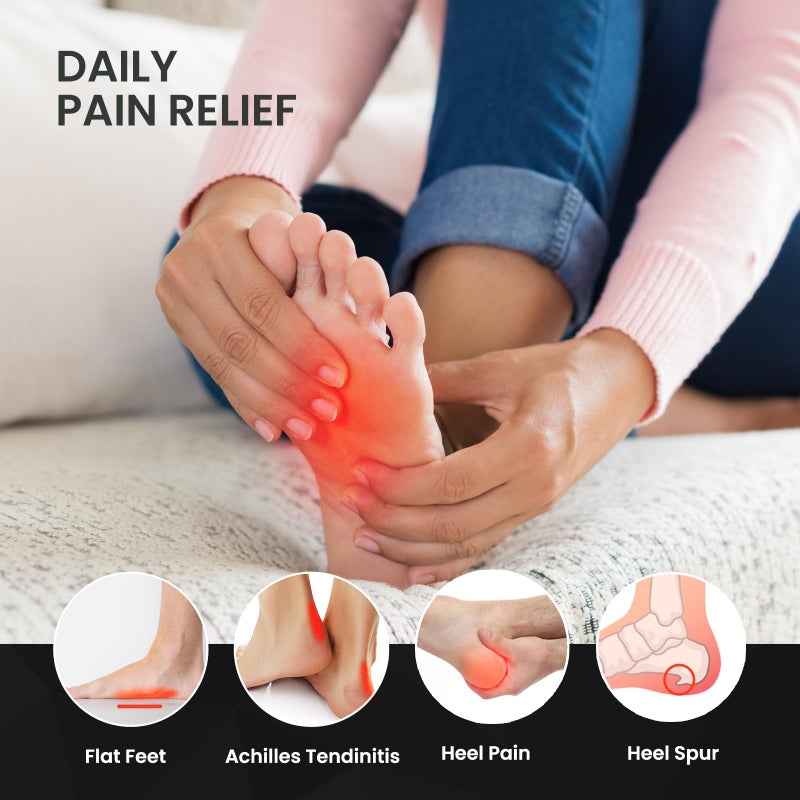 Welnove Achilles Tendonitis Relief Insoles for Women & Men - Heel Cushion for Heel Pain Relief Heel Spur with Shock Absorption for All-Day Comfort, M: 12-14|318MM - Image 5