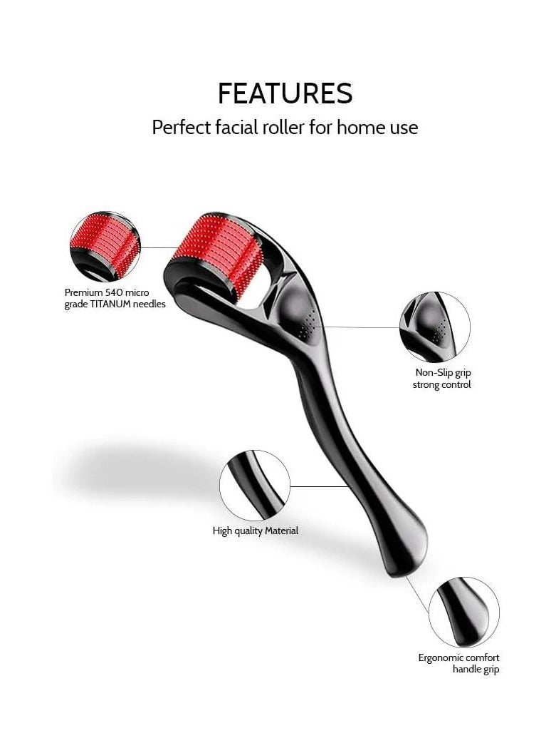 Loquat Skin Roller 2 Pack For Hair Growth - 540 Microneedle 0.50mm for Skin Care System for Women and Men, Ideal to Keep Your Skin Young and Radiant - Titanium Needle Roller for Face and Hair - Image 2