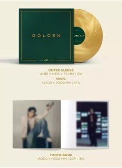 Jungkook (BTS) 1st Solo Album Golden Kpop Music Vinyl Record with Photobook Photocard Postcard and More  - Image 3