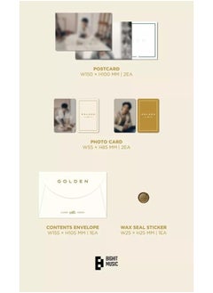 Jungkook (BTS) 1st Solo Album Golden Kpop Music Vinyl Record with Photobook Photocard Postcard and More  - Image 4