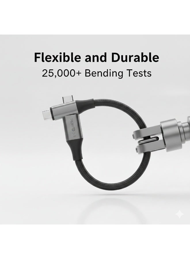 budi 240 W Type-C Cable USB-C Fast Charging Cable, Braided and Durable, High-Quality Type-C to Type-C Cable Compatible with MacBook Pro M4, M3, Backward Compatible for 100 W, 60 W, 45 W, 30 W, 20 W Output, for iPhone, Galaxy, Xiaomi - Image 4