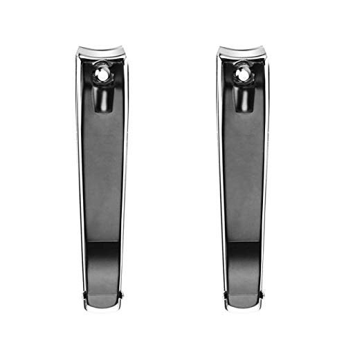 DNHCLL Nail Clippers Set2PCSBlack Large Professional Stainless Steel Sharp Nails and Toenail Knife With Sharp And Sturdy Blade for Men and Women