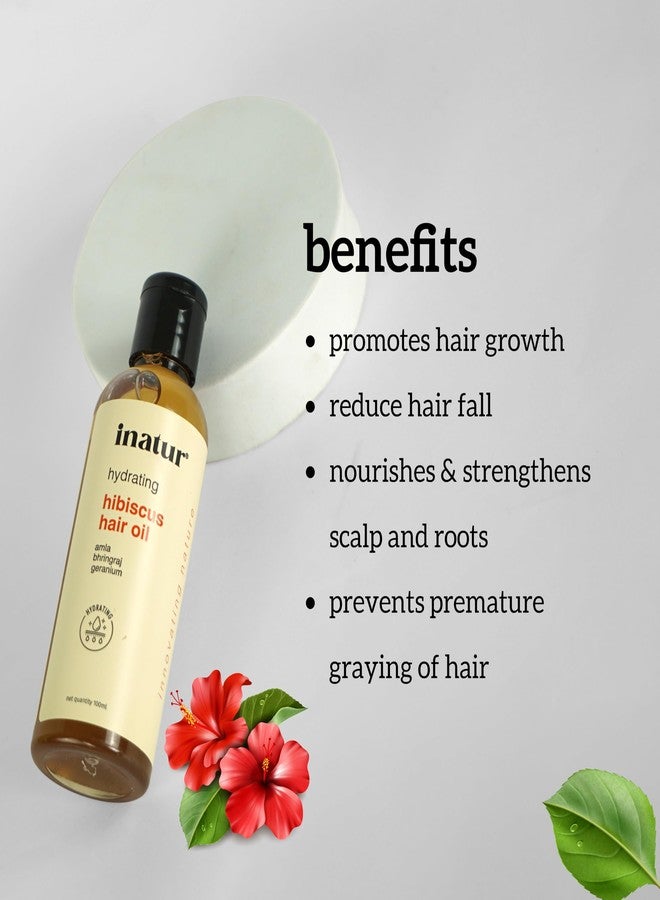 إناتور زيت الكركديه من إيناتور لنمو الشعر وتقويته | مع زيت اللوز، والبرينجراج، والأملا، والجتامانسي، والحلبة | زيت أيورفيدي للشعر الجاف والتالف، وللتحكم في تساقط الشعر - 100 مل - Image 2