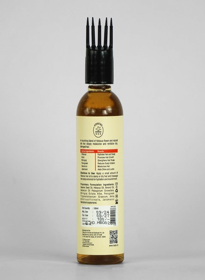 إناتور زيت الكركديه من إيناتور لنمو الشعر وتقويته | مع زيت اللوز، والبرينجراج، والأملا، والجتامانسي، والحلبة | زيت أيورفيدي للشعر الجاف والتالف، وللتحكم في تساقط الشعر - 100 مل - Image 5