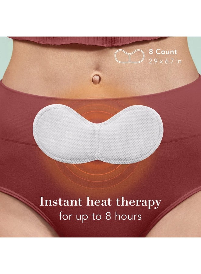 Rael Herbal Heating Patches, Period Cramps Relief, Heat Therapy, Ultra Thin Design, Large Size for Extra Coverage, All Skin Types (8 Count) - Image 1