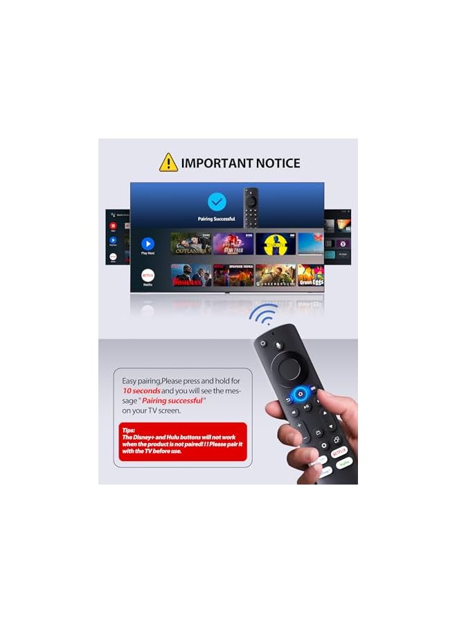 The Bros Voice TV Remote Control for Insignia/Toshiba/Pioneer/AMZ Smart TVs, Replace for L5B83G,NS-RCFNA-21,NS-RCFNA-19,CT-RC1US-21,CT-95018 Remote - Image 5