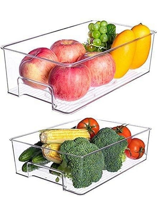 INKULTURE Acrylic Pantry Refrigerator Organizer Bins Fridge Organiser for Food, Drinks, Fruit And Kitchen| Pack of 02 - Image 3