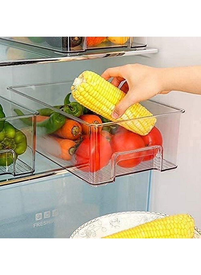 INKULTURE Acrylic Pantry Refrigerator Organizer Bins Fridge Organiser for Food, Drinks, Fruit And Kitchen| Pack of 02 - Image 4